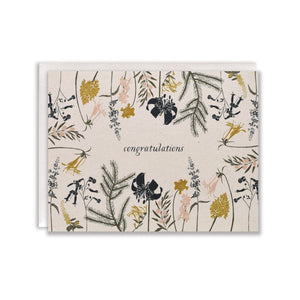 Congratulations (Language of Flowers : Harmony + Unity) Card: A2  / 4.25” x 5.5”