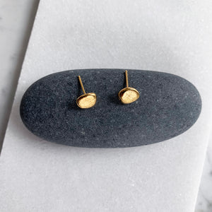 Beach Pebble Post Earrings