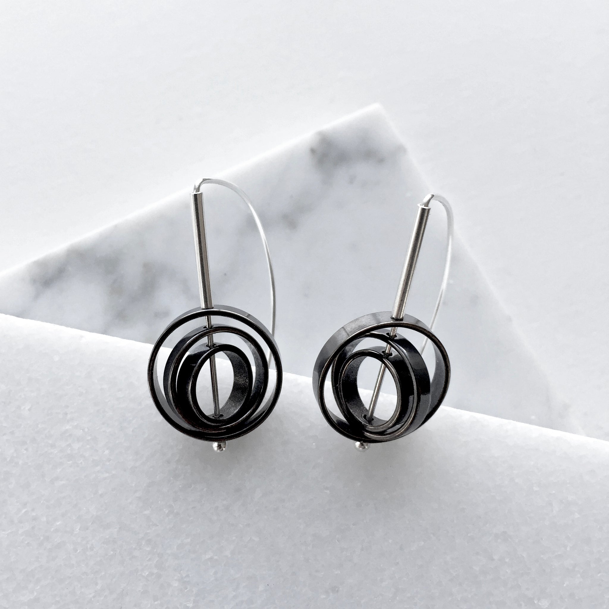Concentric circle earrings store