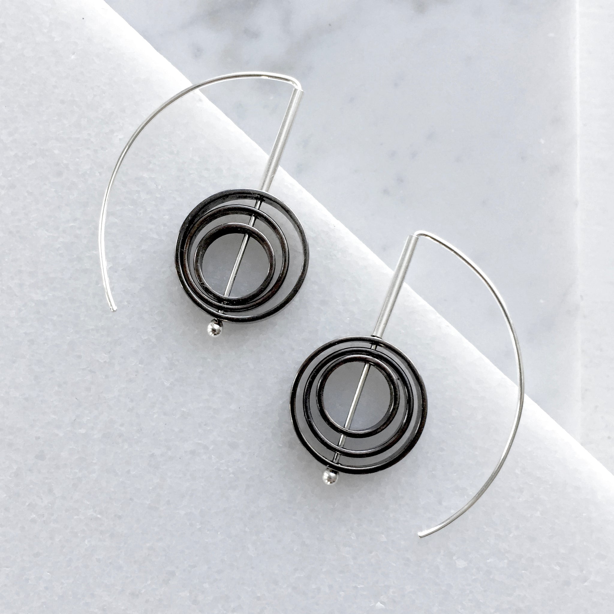 Concentric online circle earrings