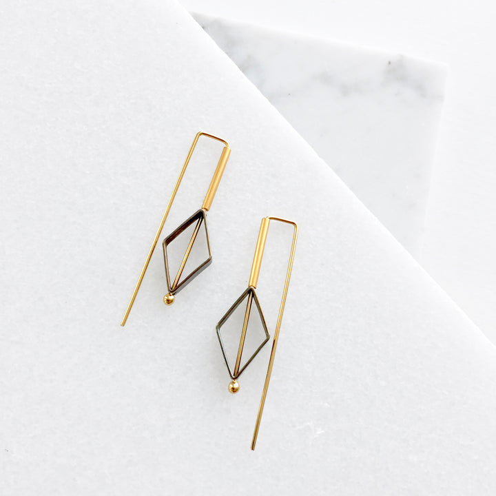 Diamond Staple Earrings