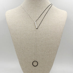 Geo Lariat Necklace