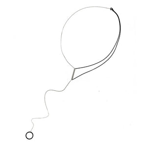 Geo Lariat Necklace Circle