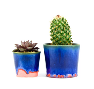 Planter in Cobalt/Coral
