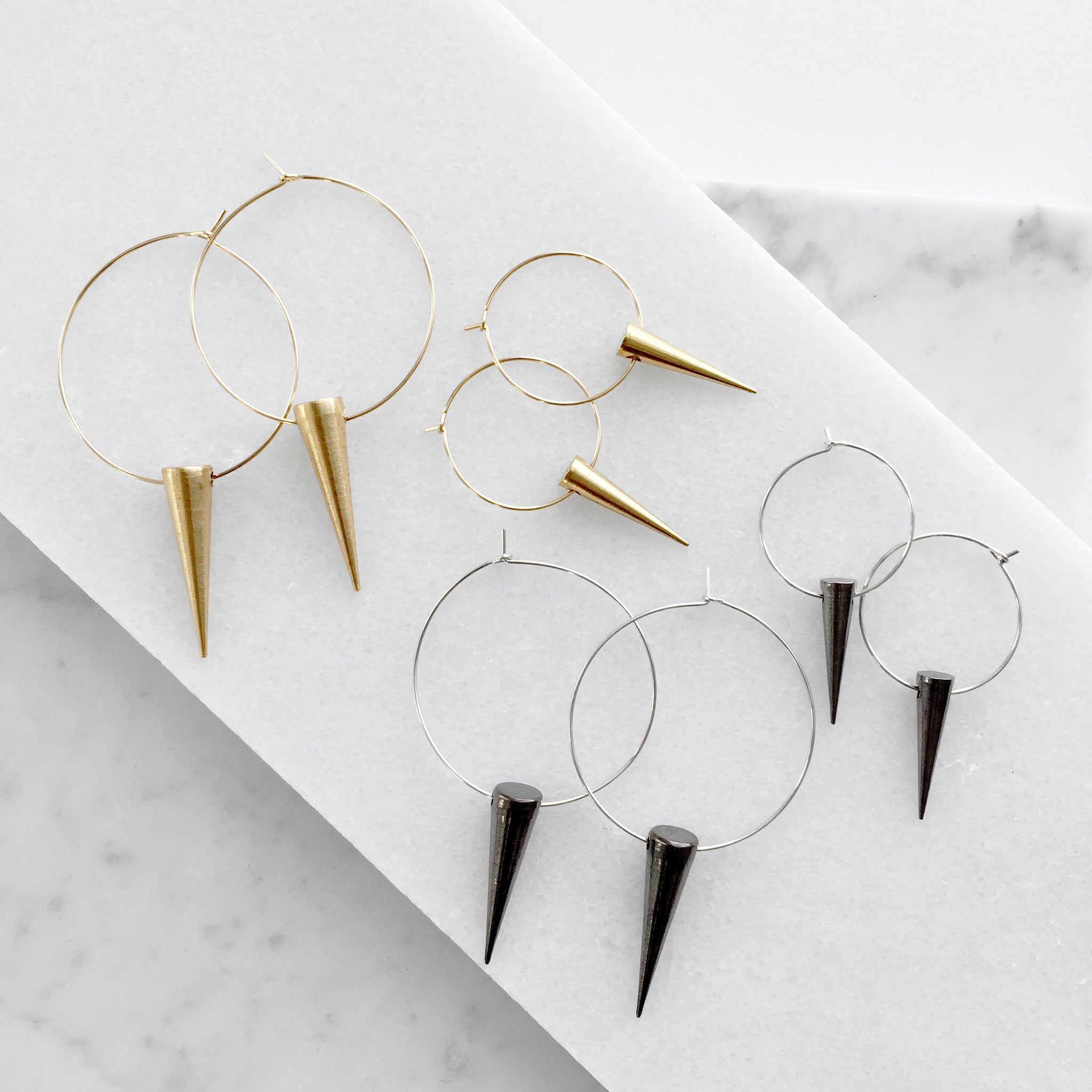Spike Hoop Earrings Lewis Pine