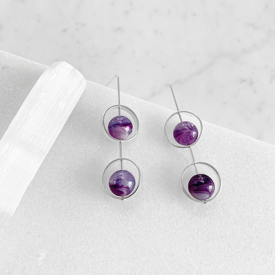 Ariel Earrings - Pinks and Purples