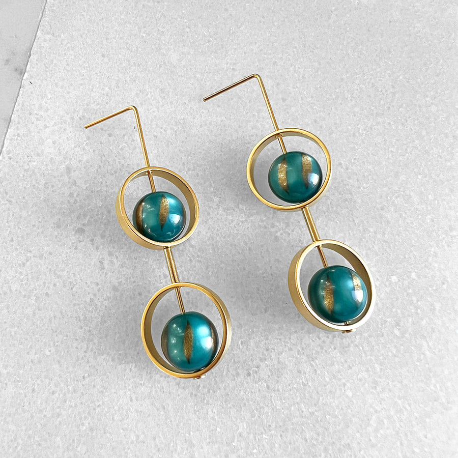 Ariel Earrings - Greens