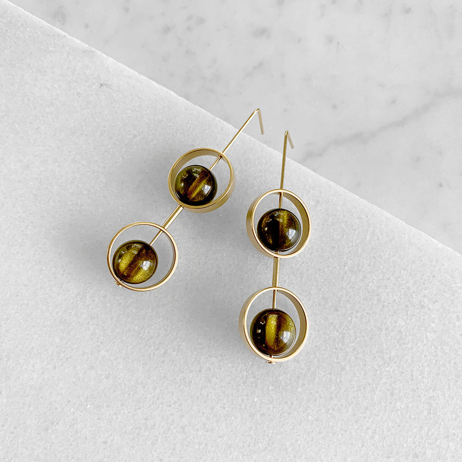 Ariel Earrings - Greens