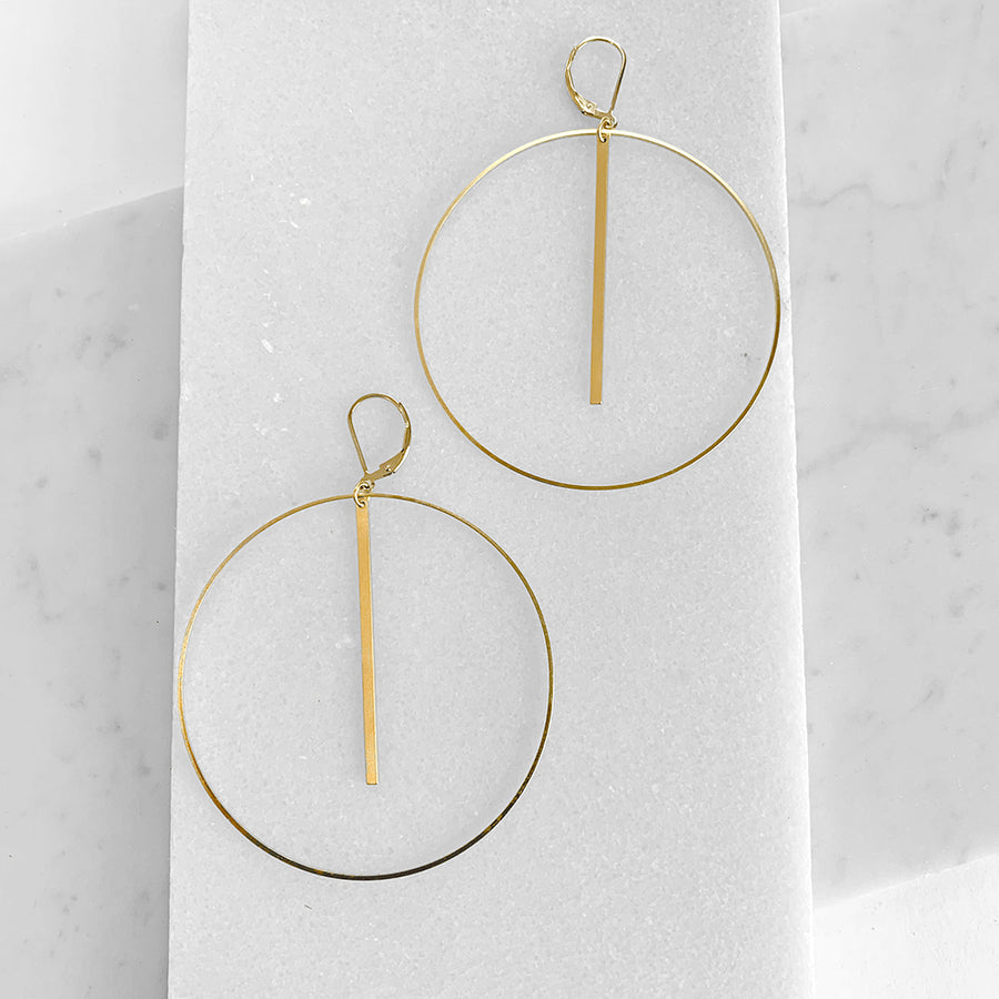 Bar Hoop Earrings