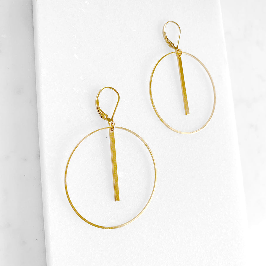 Bar Hoop Earrings