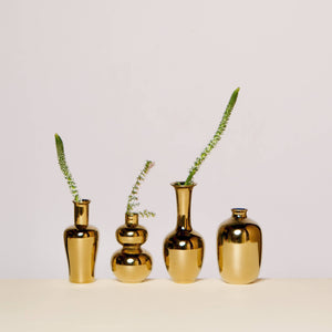 Metallic Gold Porcelain Mini Vase - limited stock!