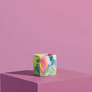 Plant Pot/Desk Tidy - Mint & Teal - Coral & Lilac