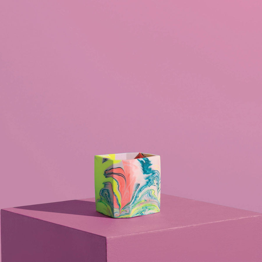 Plant Pot/Desk Tidy - Mint & Teal - Coral & Lilac