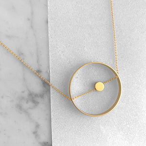 Circle and Dot Necklace