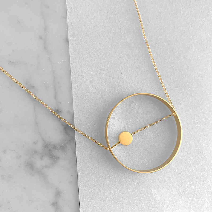 Circle and Dot Necklace