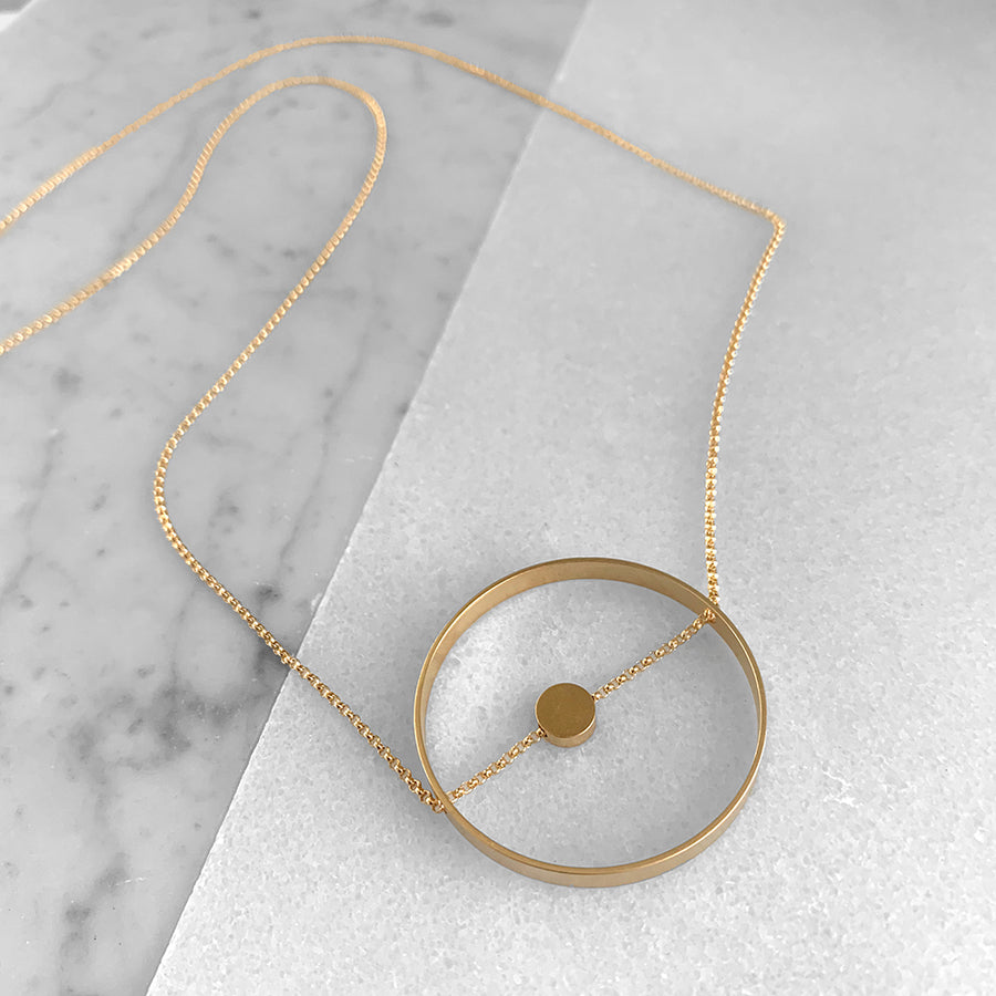 Circle and Dot Necklace