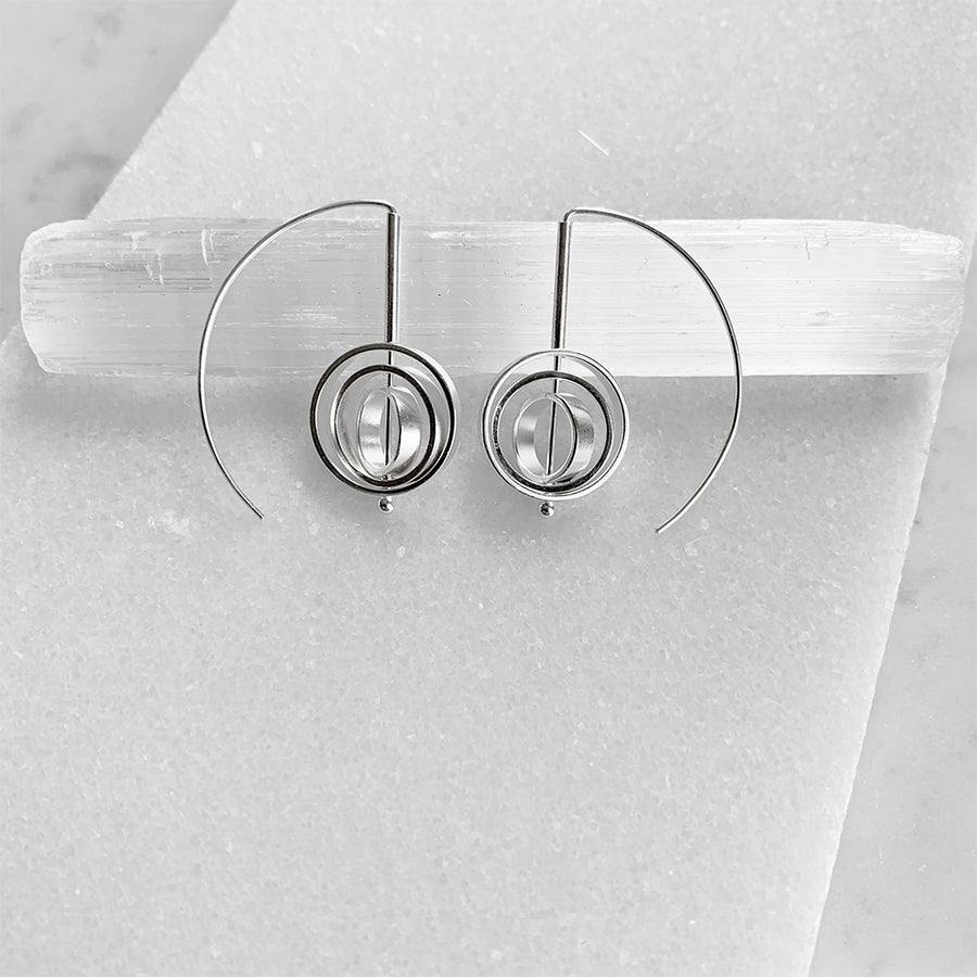 Concentric Circle Staple Earrings