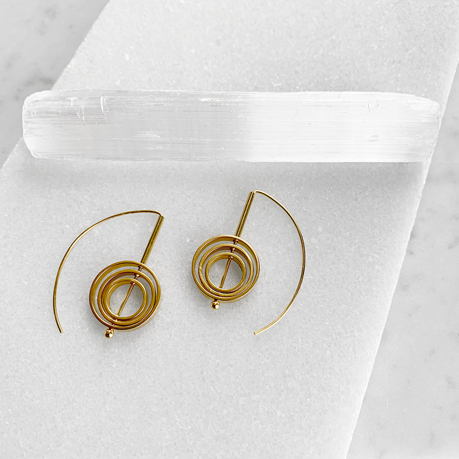 Concentric Circle Staple Earrings