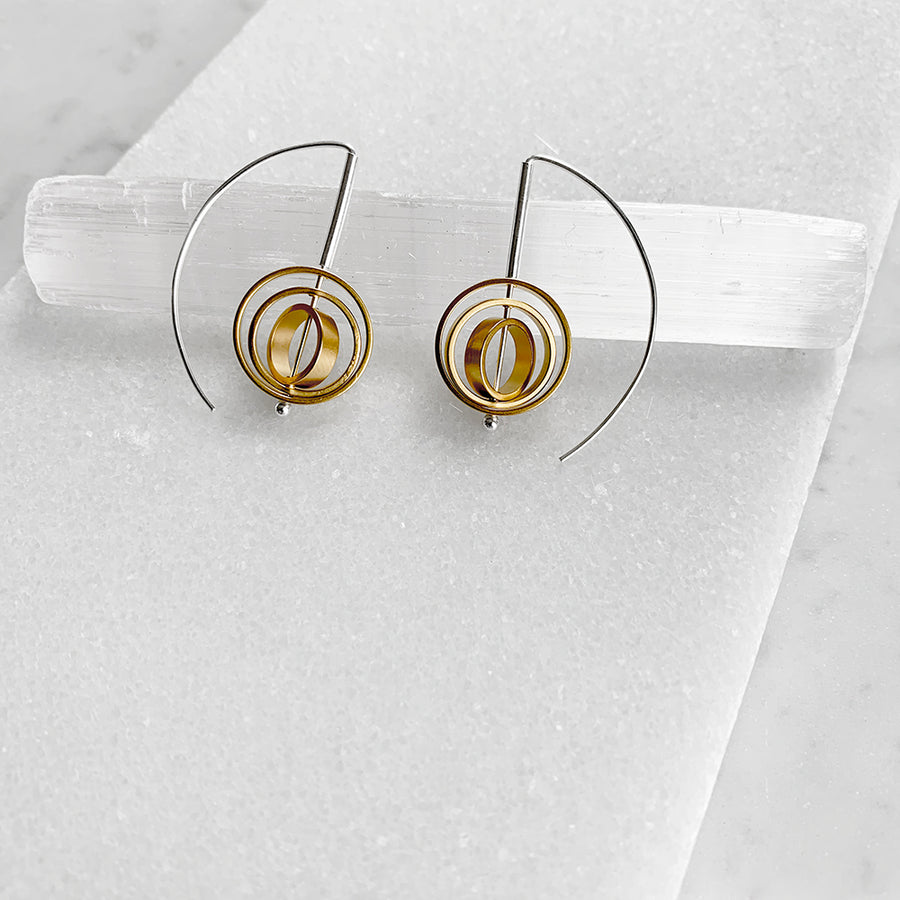 Concentric Circle Staple Earrings