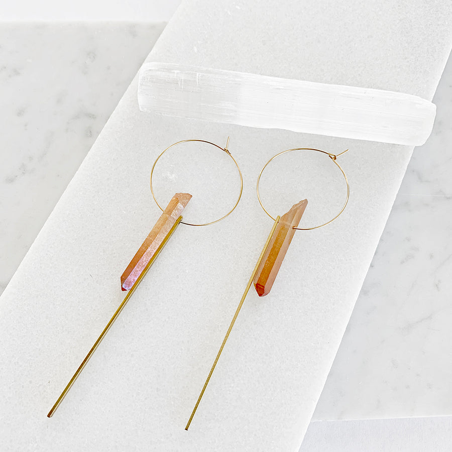 Crystal Hoop Earrings Lewis Pine
