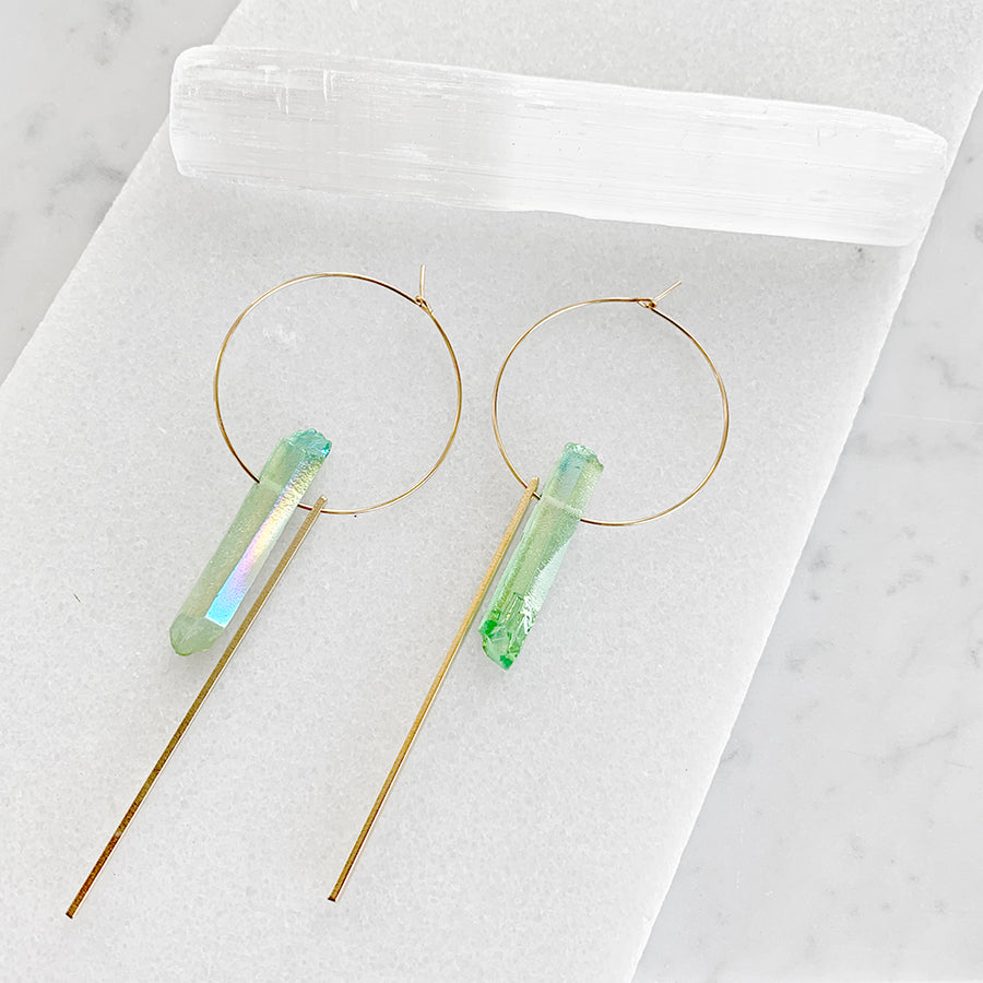Crystal Hoop Earrings Lewis Pine