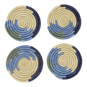 Coastal Minimalism Woven Coasters (Set of 4)