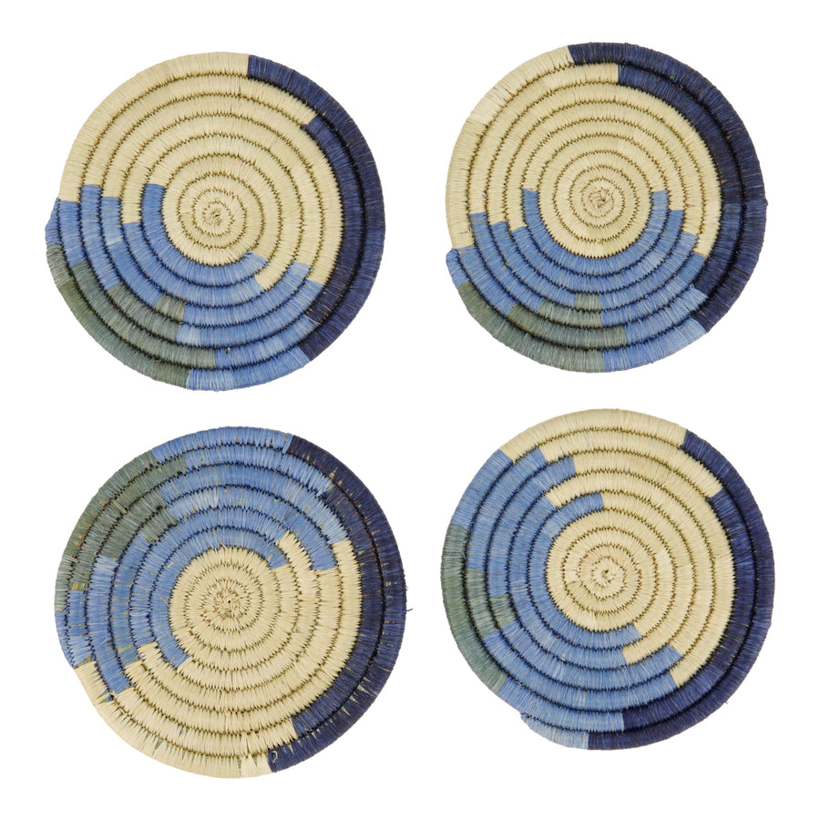 Coastal Minimalism Woven Coasters (Set of 4)