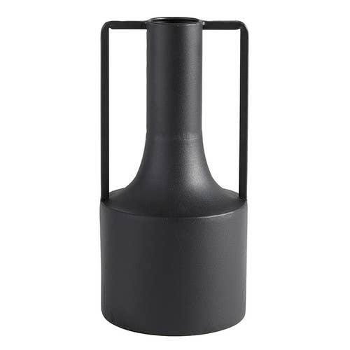 Black Metal Modern Vase Sm