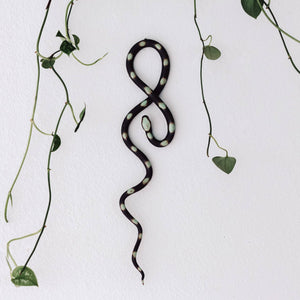 Ceramic Wall Snakes (Stevie-black/turquoise)