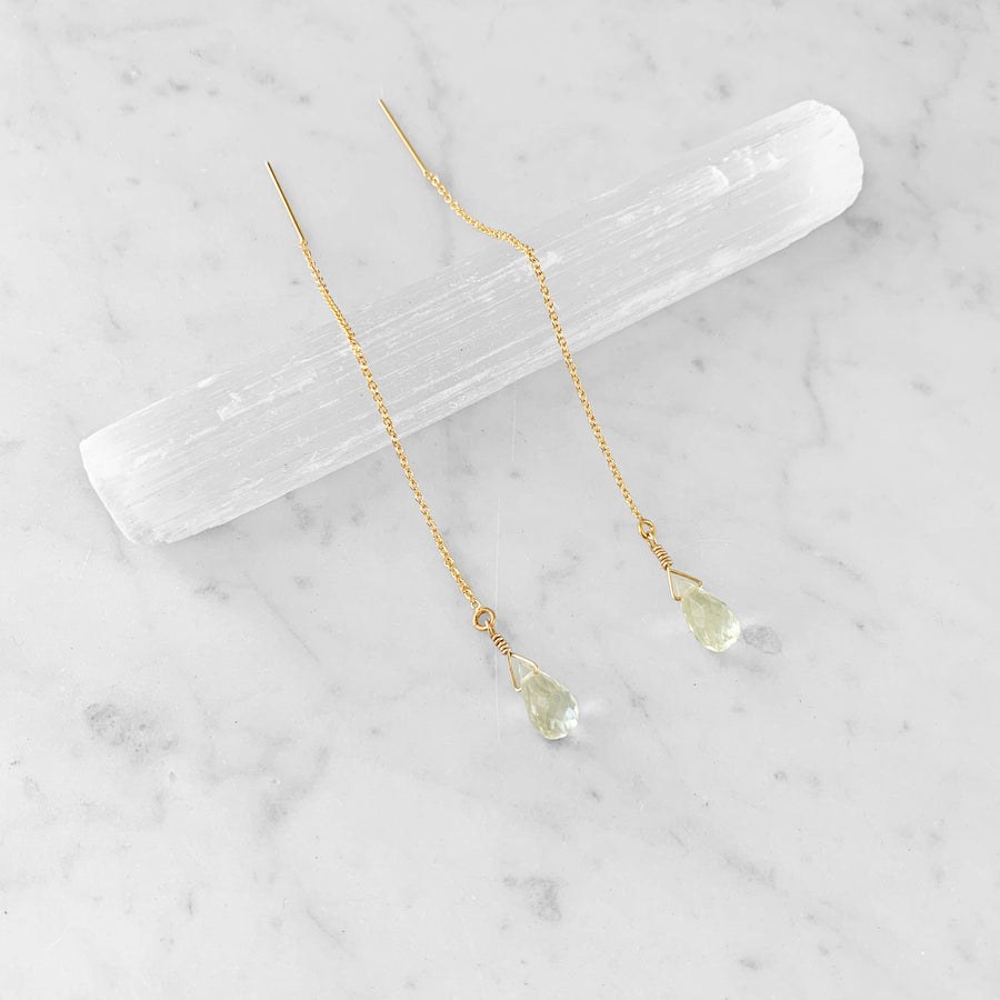 Citrine Threader Earrings