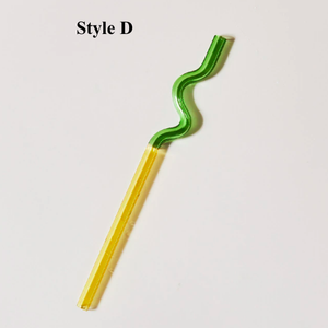 Awesome Glass Straws Amber/Green