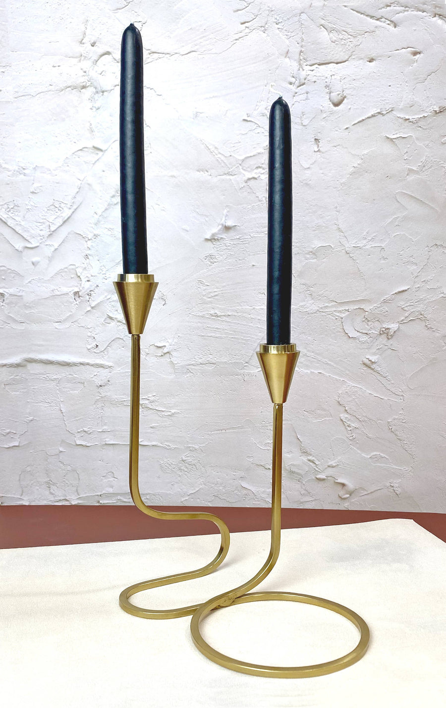 Gold Loop Taper Candle Holder