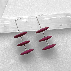 Triple Flying Saucer Earrings