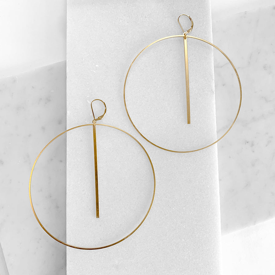 Bar Hoop Earrings