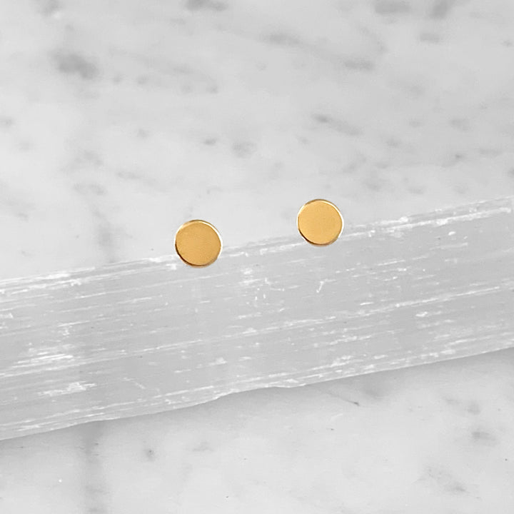 Gold Dot Post Earrings