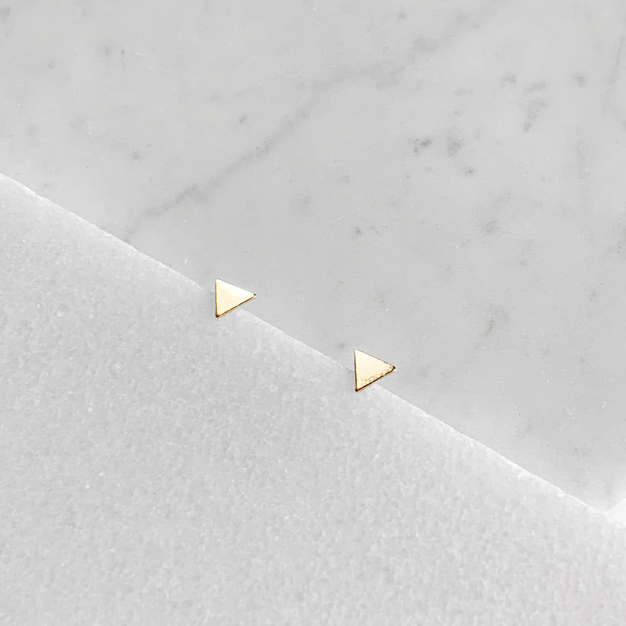 Solid Triangle Post Earrings