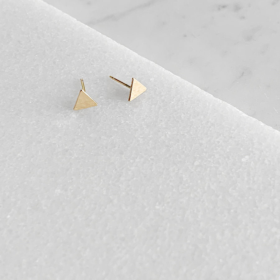 Solid Triangle Post Earrings