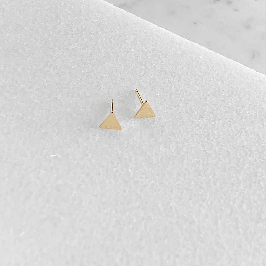 Solid Triangle Post Earrings