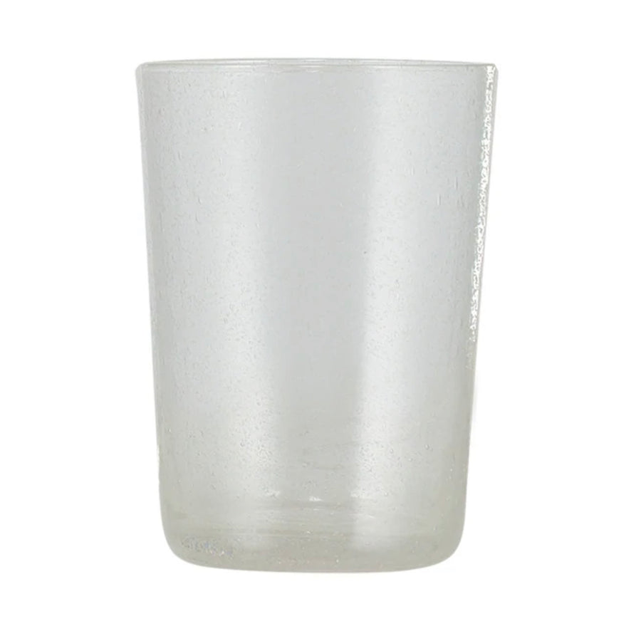 Hand Blown Tumbler Glasses - Pearl White
