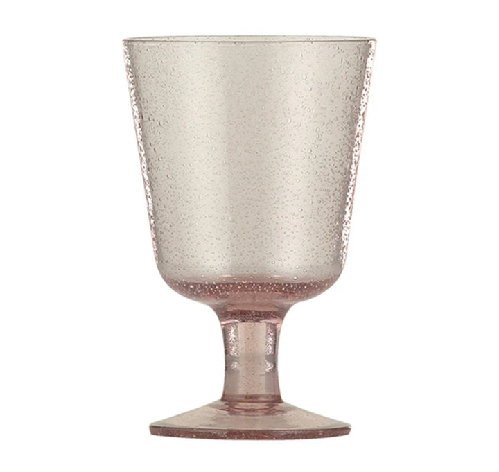 Hand Blown Stemmed Glasses - Rose
