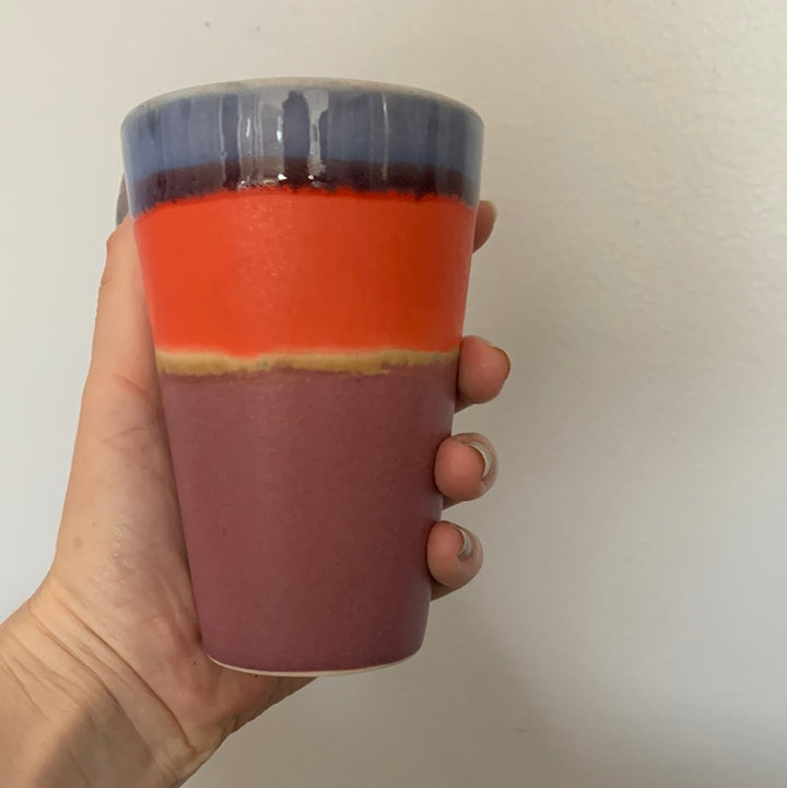 Tall Tumbler in Magenta/Persimmon CY001