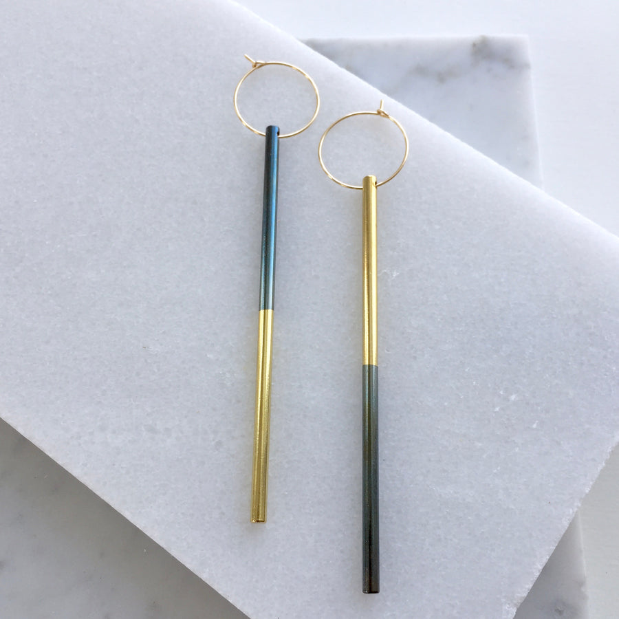 Flip Stick Hoop Earrings