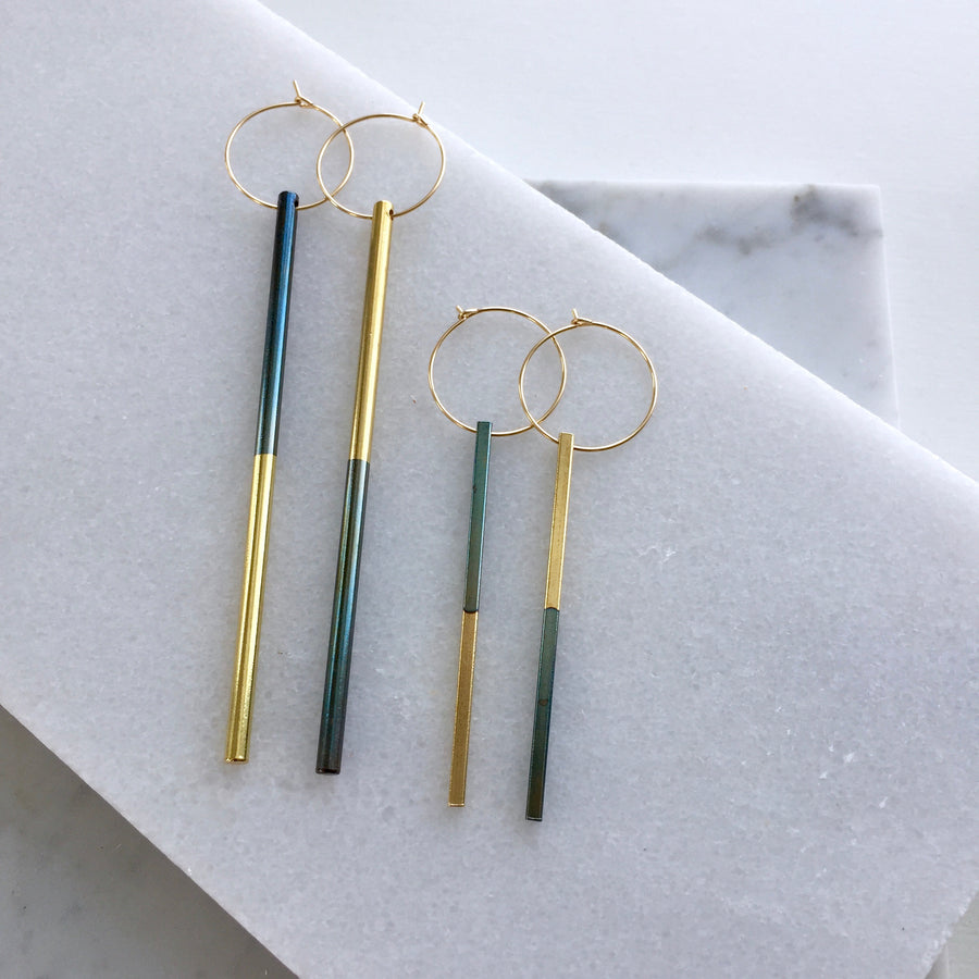 Flip Stick Hoop Earrings