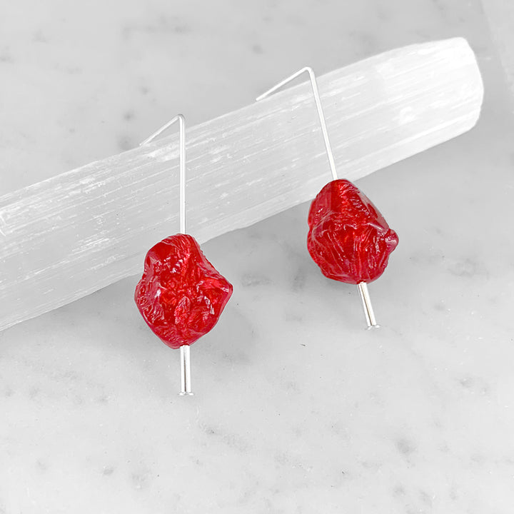 Ruby Nugget Earrings