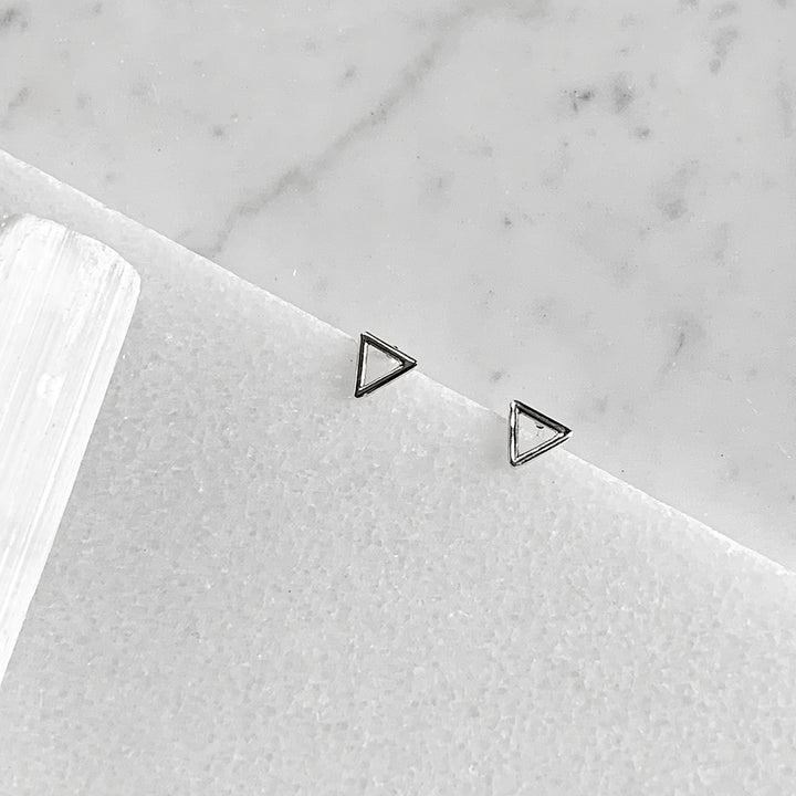 Open Triangle Post Earrings