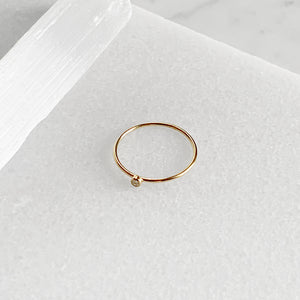 Skinny Stone Stacking Ring