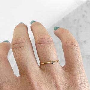 Skinny Stone Stacking Ring