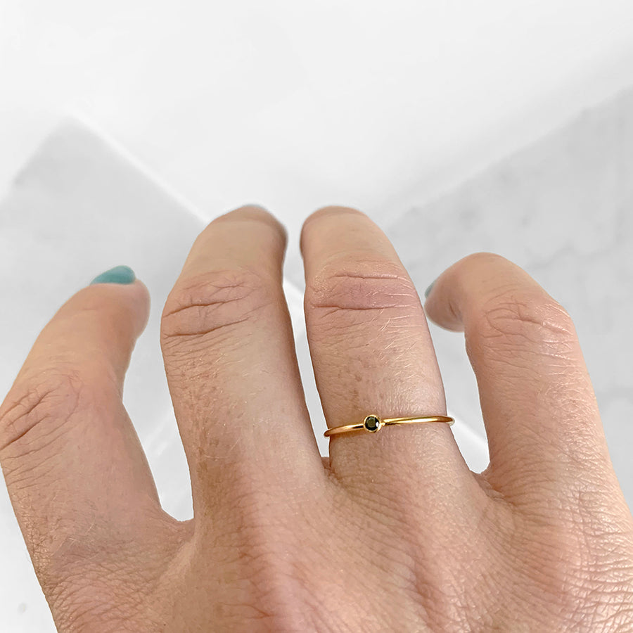 Skinny Stone Stacking Ring