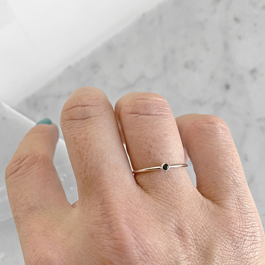 Skinny Stone Stacking Ring