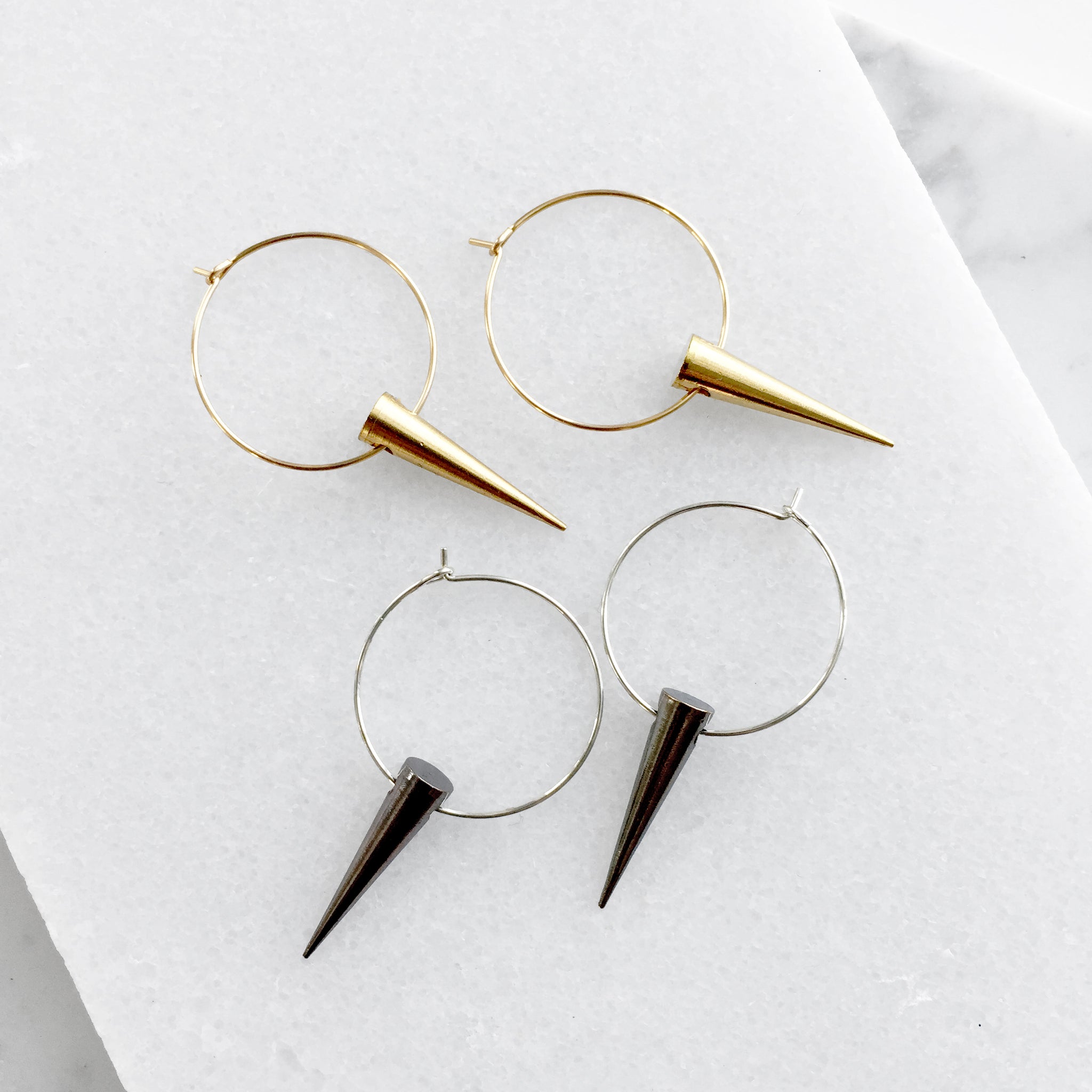 Long sales pointy earrings